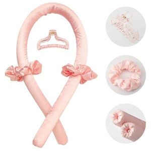 Pink Satin Heatless Curler